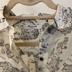Madewell Shrunken Boyshirt in Mapview